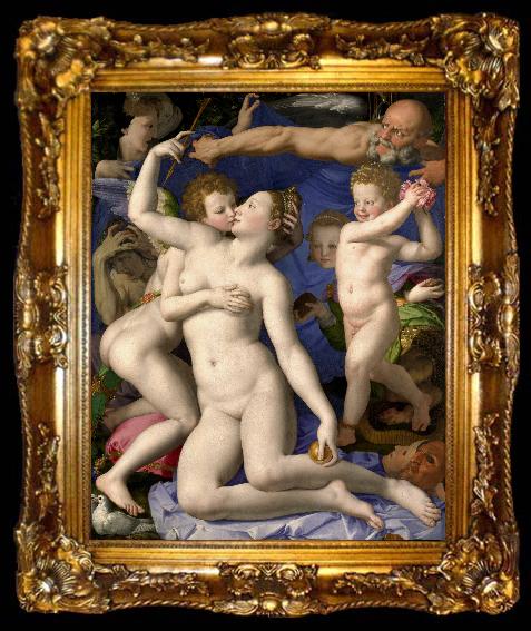 framed  Agnolo Bronzino Venus Cupid Folly and Time, ta009-2